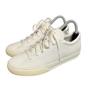 Rothy’s The Lace Up Sneaker Women's Size 9 White Knit‎ Contoured Footbed Shoes